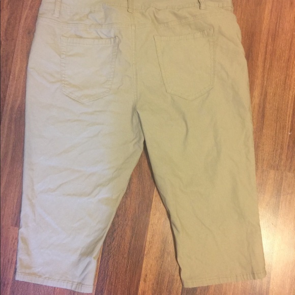 Silver Crush Tan Capri Jeggings Sz 20 - Picture 2 of 3